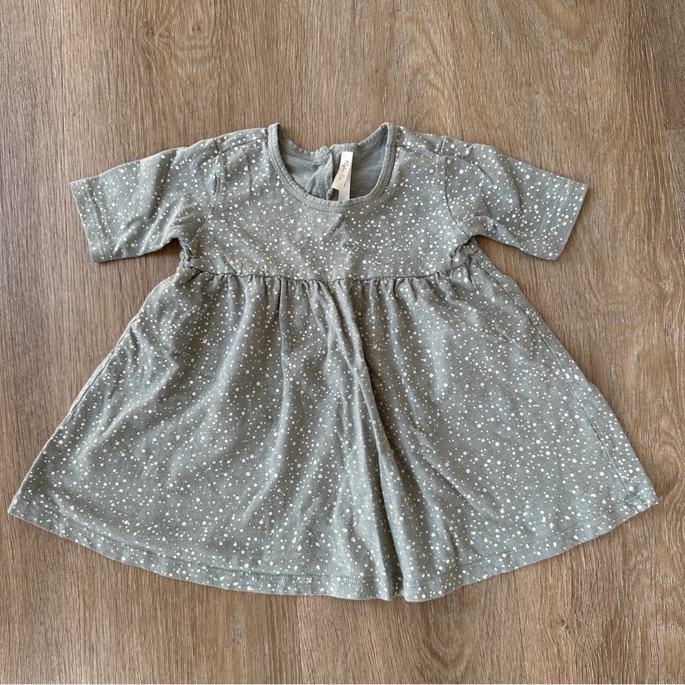 Rylee + Cru White and Green Casual Dress